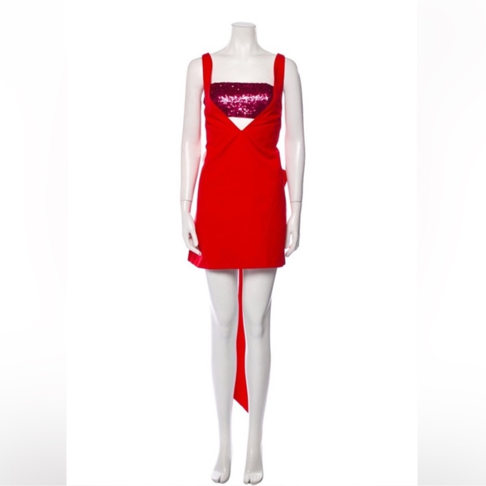 STAUD Irie Red Mini Dress